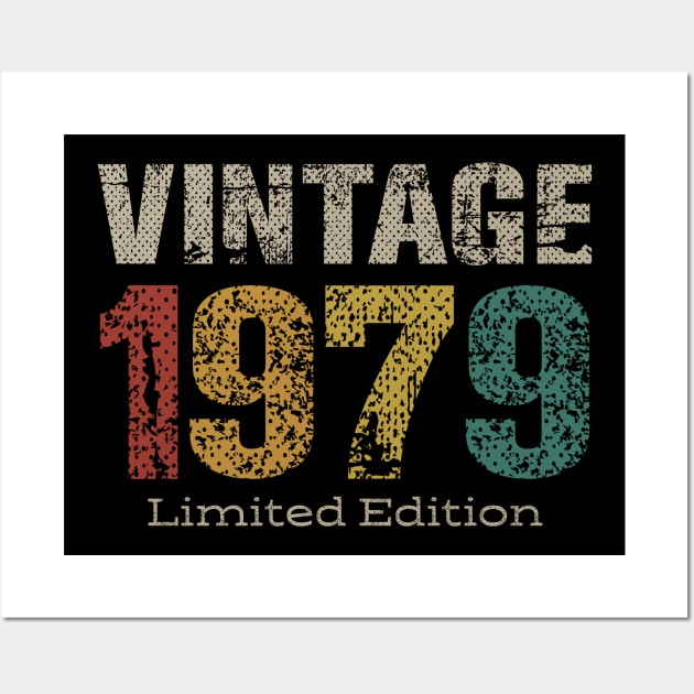 Vintage 1979 Limited Edition 40th Birthday Gifts 40 Year Old Wall Art by rhondamoller87